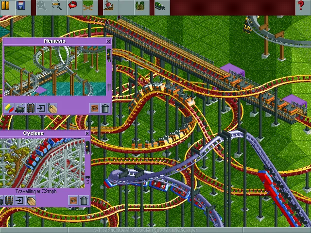 Một phiên bản phát triển sớm hơn của RollerCoaster Tycoon với đồ họa pixel chi tiết