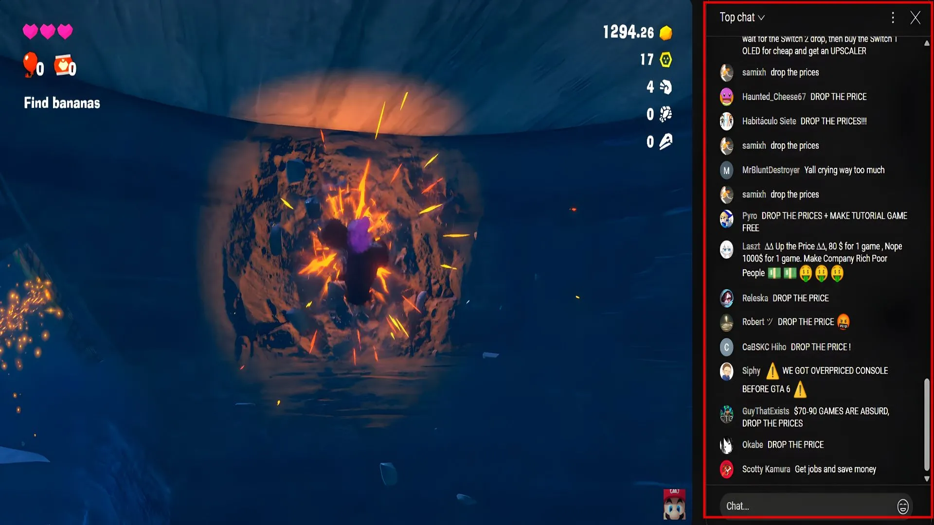 Người dùng đang trải nghiệm hoặc cầm máy chơi game Nintendo Switch 2, nhấn mạnh chi phí đầu tư ban đầu