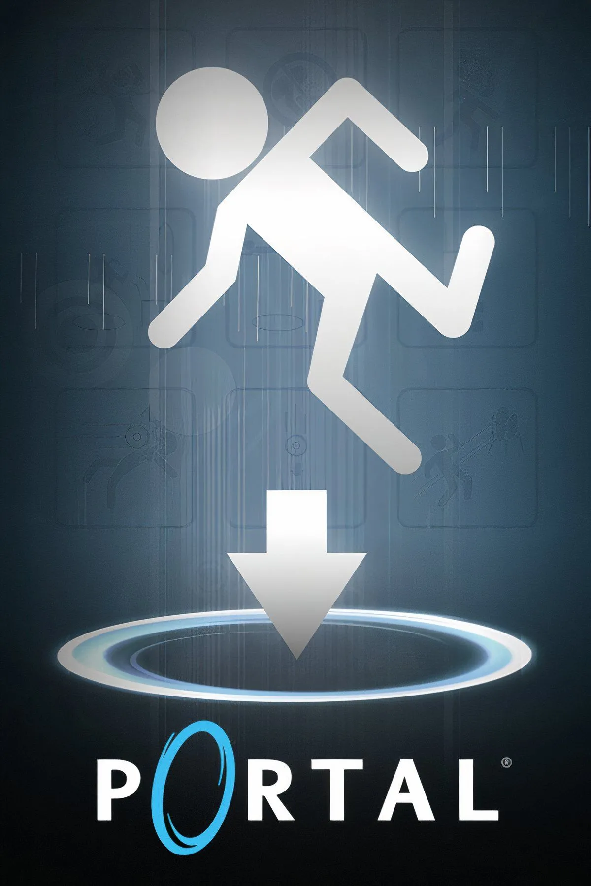 Nhân vật cầm Súng Portal trong game Portal, minh họa cơ chế giải đố độc đáo.