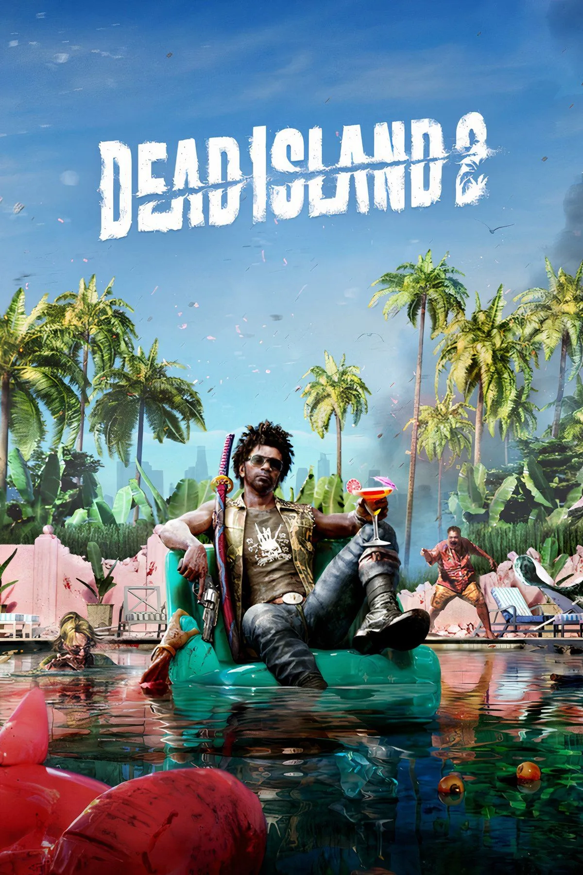 Nhân vật chính đối đầu zombie trong bối cảnh Dead Island 2 đầy màu sắc