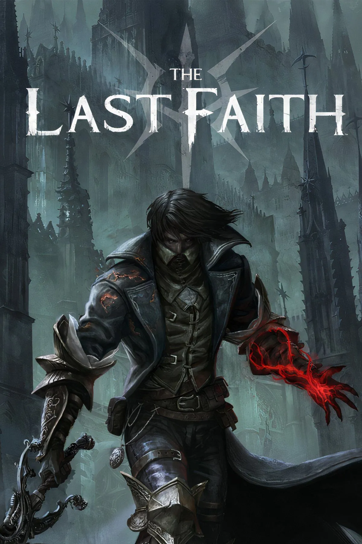 Nhân vật chính Eryk chiến đấu với quái vật trong The Last Faith, thể hiện đồ họa gothic pixel art và phong cách Soulslike đầy thử thách.