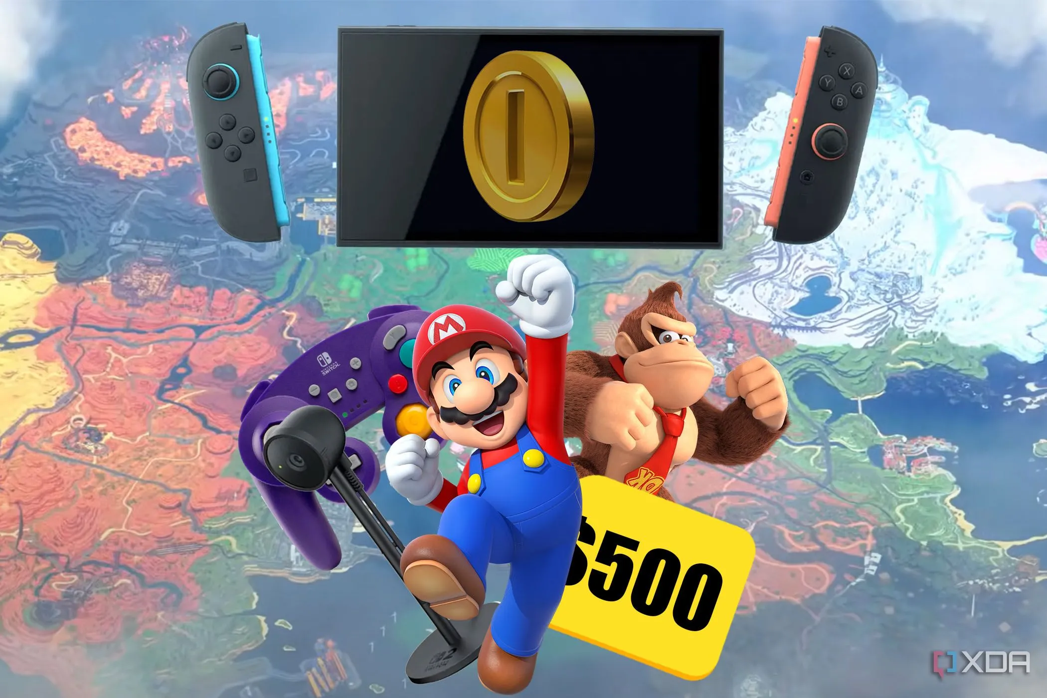 Nintendo Switch 2 và các phụ kiện, thể hiện phản ứng của người chơi về giá console và game.