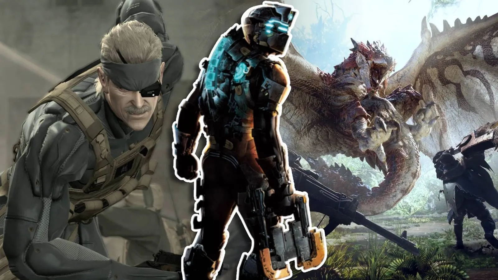 Old Snake, Isaac và một thợ săn cùng nhau đại diện cho một số biểu tượng của PlayStation
