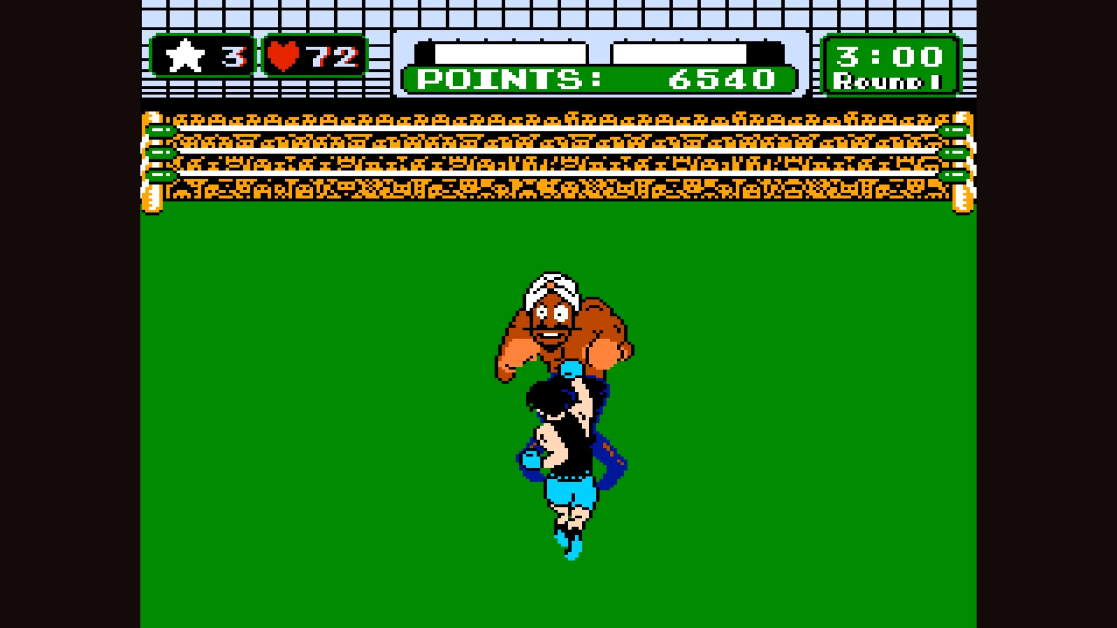 punch out gameplay showing little mac fighting an opponent with a turban