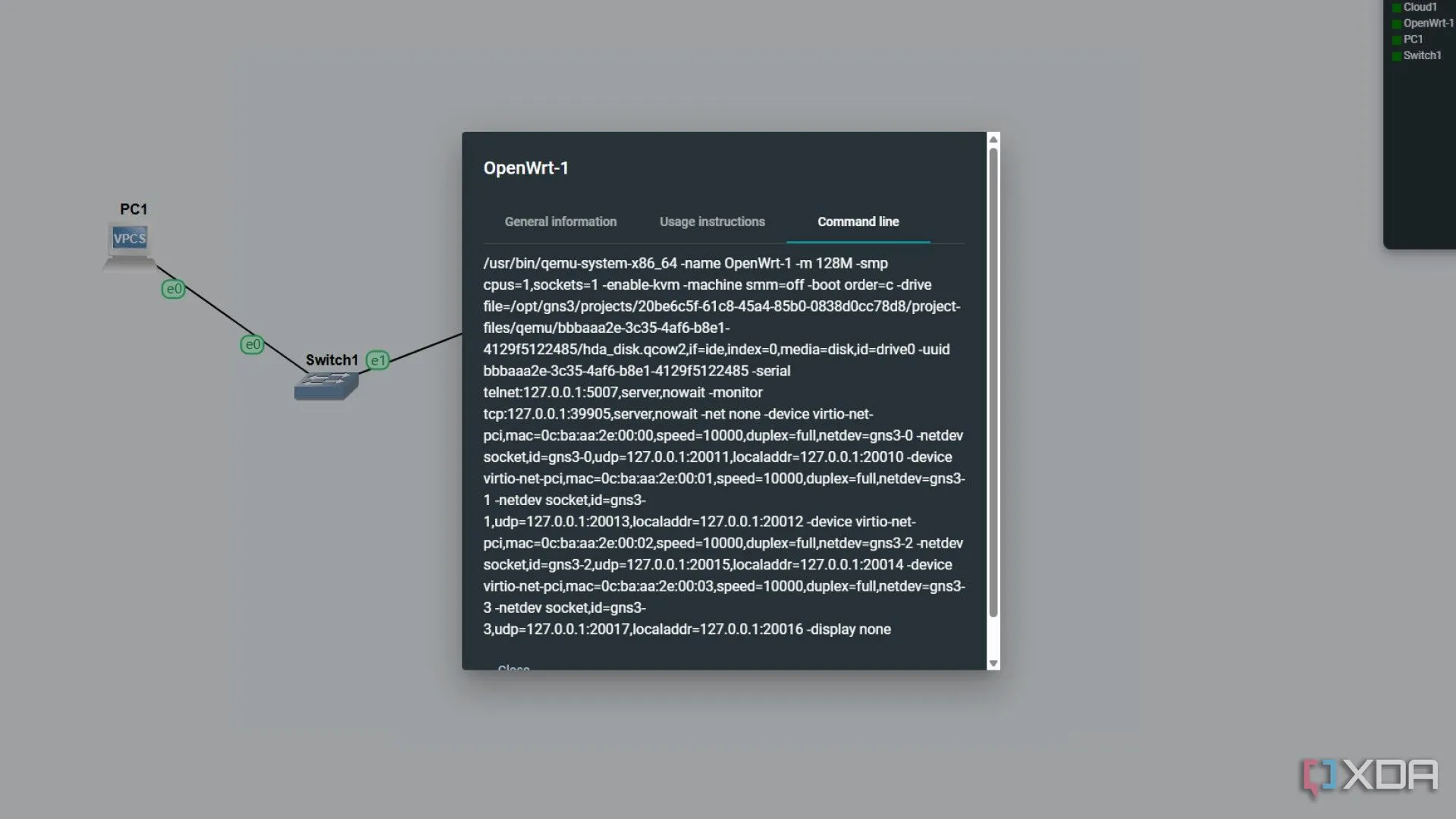Router OpenWrt ảo trong GNS3 với QEMU