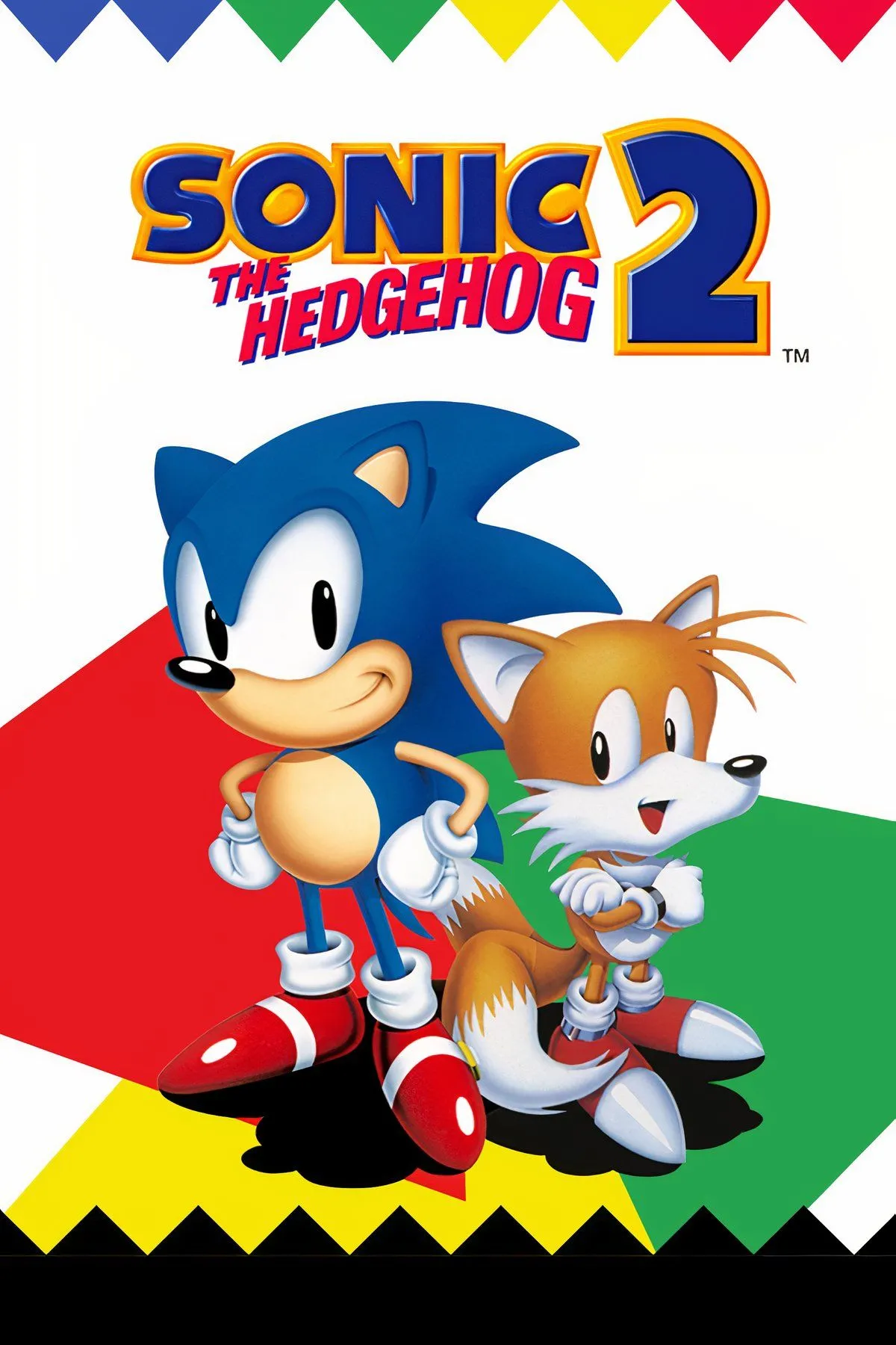 Sonic và Tails cùng chạy qua một màn chơi đầy màu sắc trong Sonic the Hedgehog 2, thể hiện tốc độ đặc trưng của game