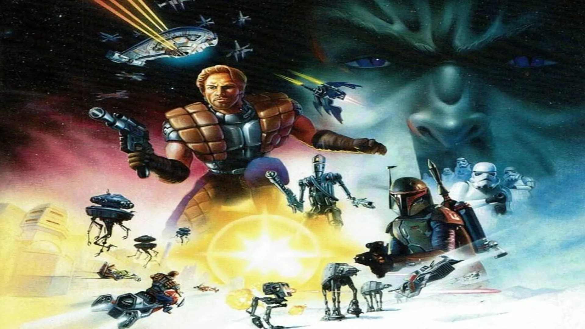 Star Wars Shadows of the Empire: Dash Rendar Đứng Cạnh Phi Thuyền Outrider Trên Hành Tinh Băng Giá Hoth