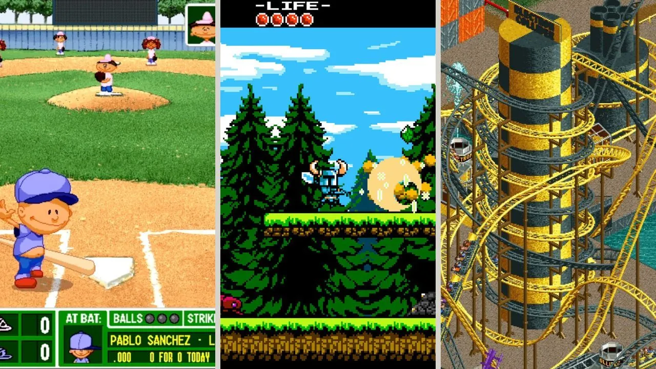 Tập hợp các game PC đồ họa pixel art như Shovel Knight và RollerCoaster Tycoon, minh chứng cho sự trường tồn của phong cách nghệ thuật cổ điển trong game