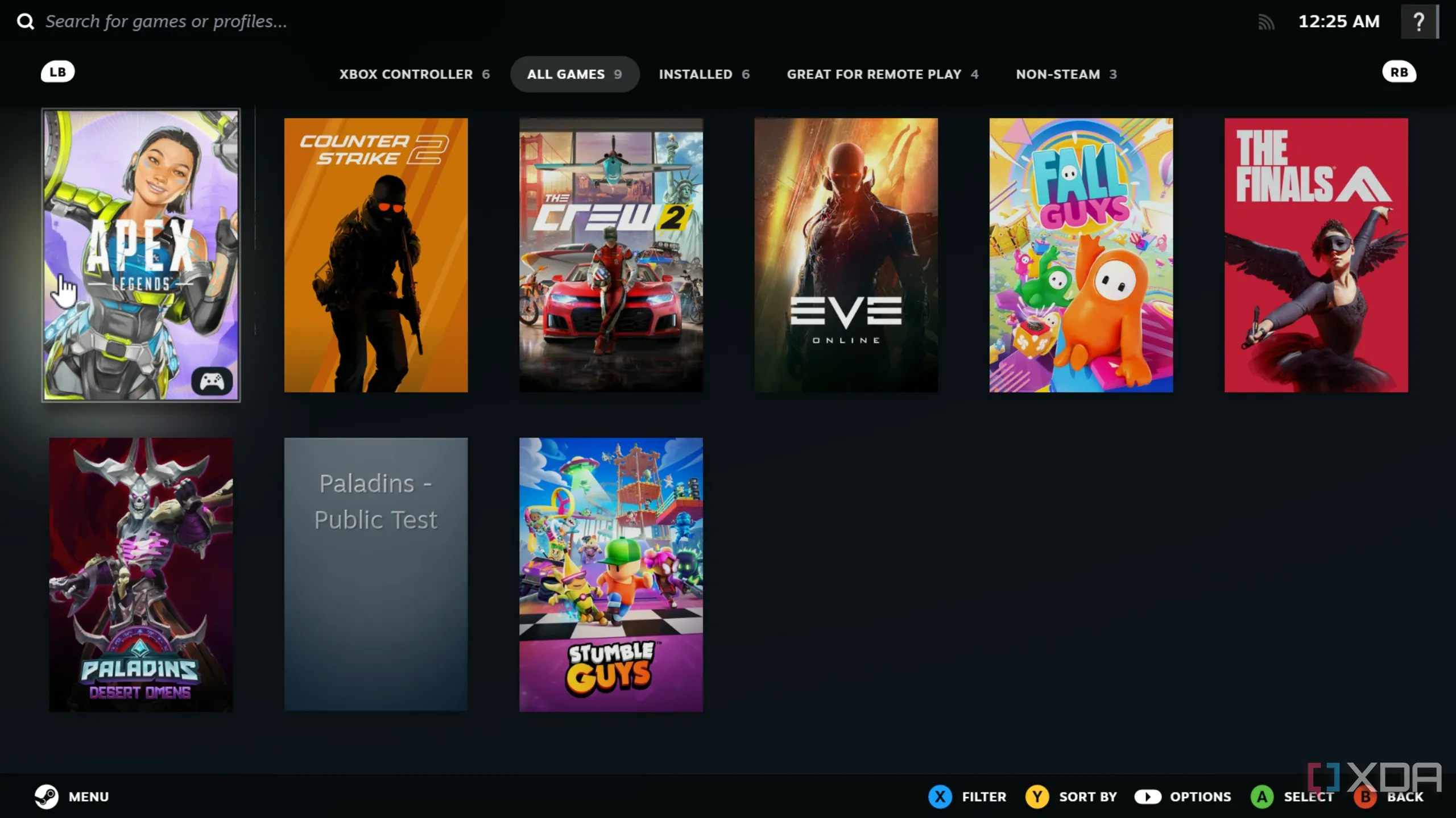 Thư viện Steam hiển thị nhiều trò chơi, liên quan đến việc tối ưu kết nối cho game multiplayer thông qua Port Forwarding