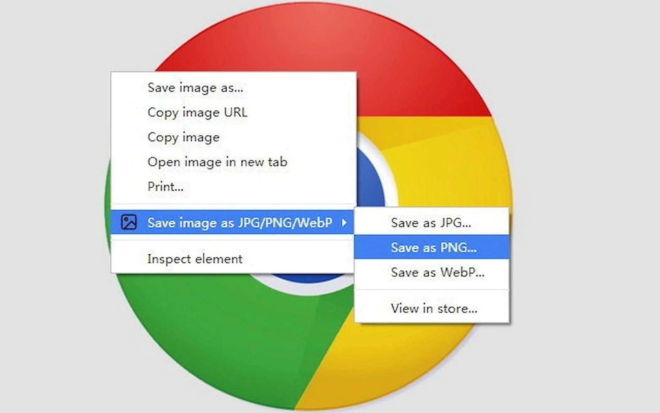 Tiện ích Save image as Type đang hoạt động trên trình duyệt Chrome, cho phép người dùng chọn định dạng ảnh khi tải về để tăng năng suất.