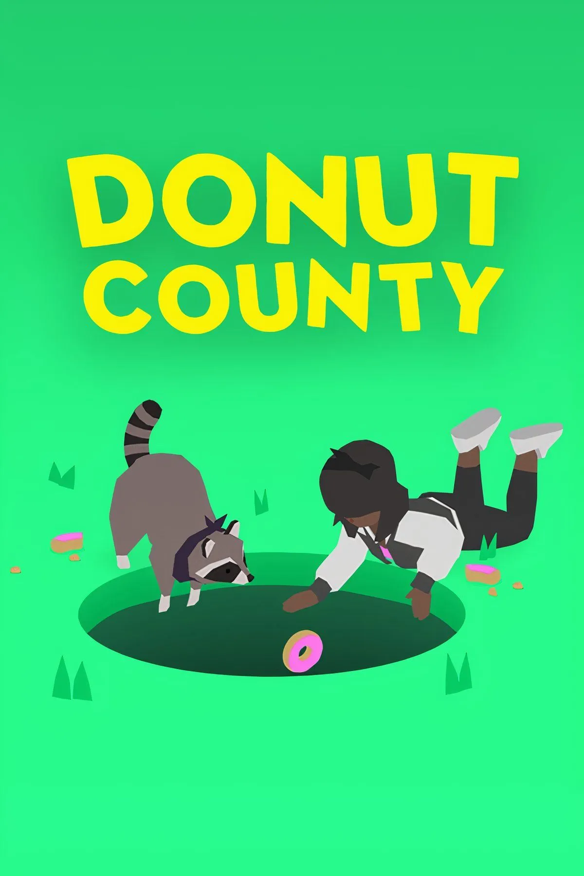 Tổng hợp các cảnh quan vui nhộn và các vật thể bị nuốt chửng bởi cái hố trong game Donut County.