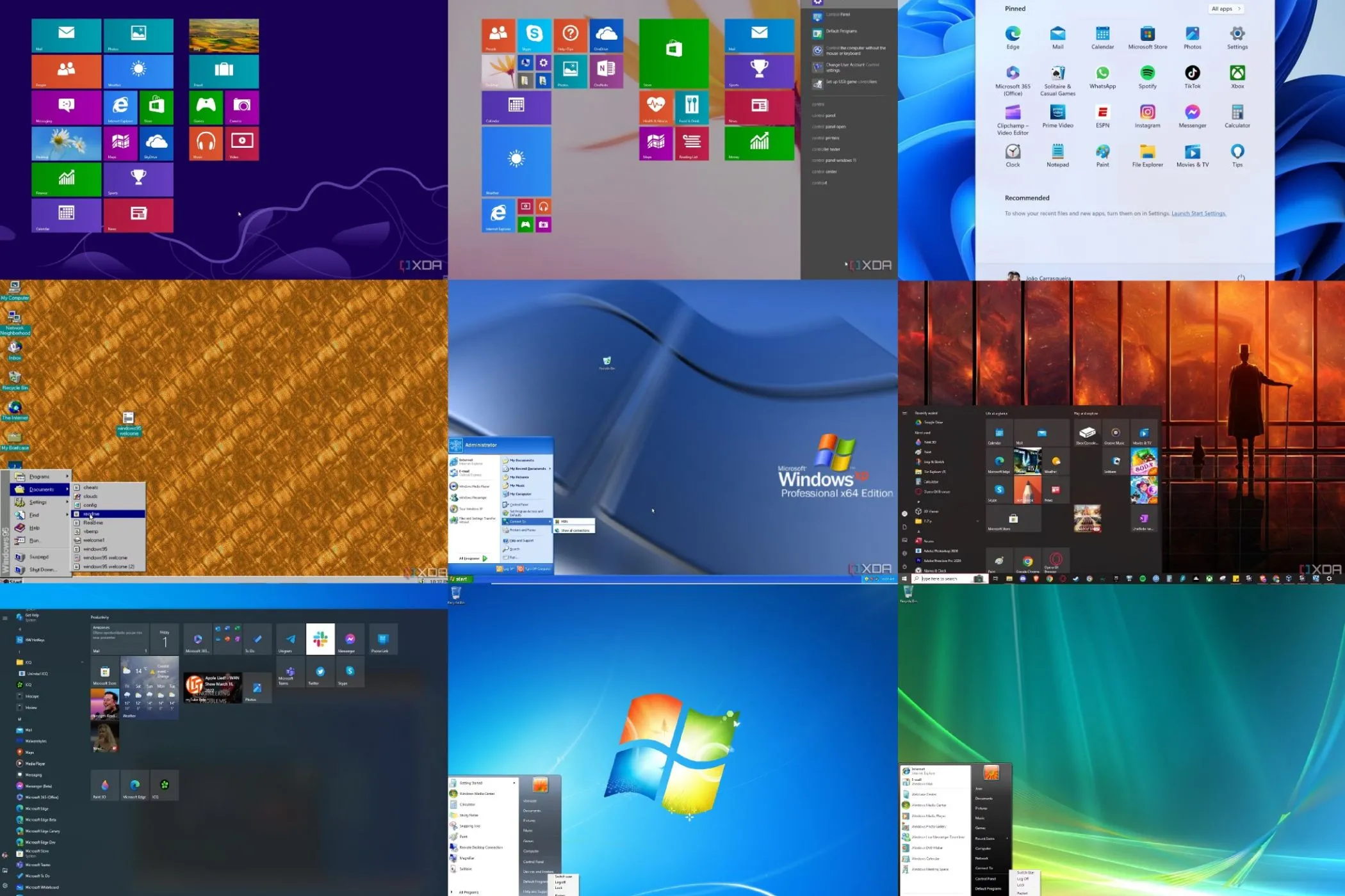 Tổng hợp các giao diện Start Menu qua các phiên bản hệ điều hành Windows
