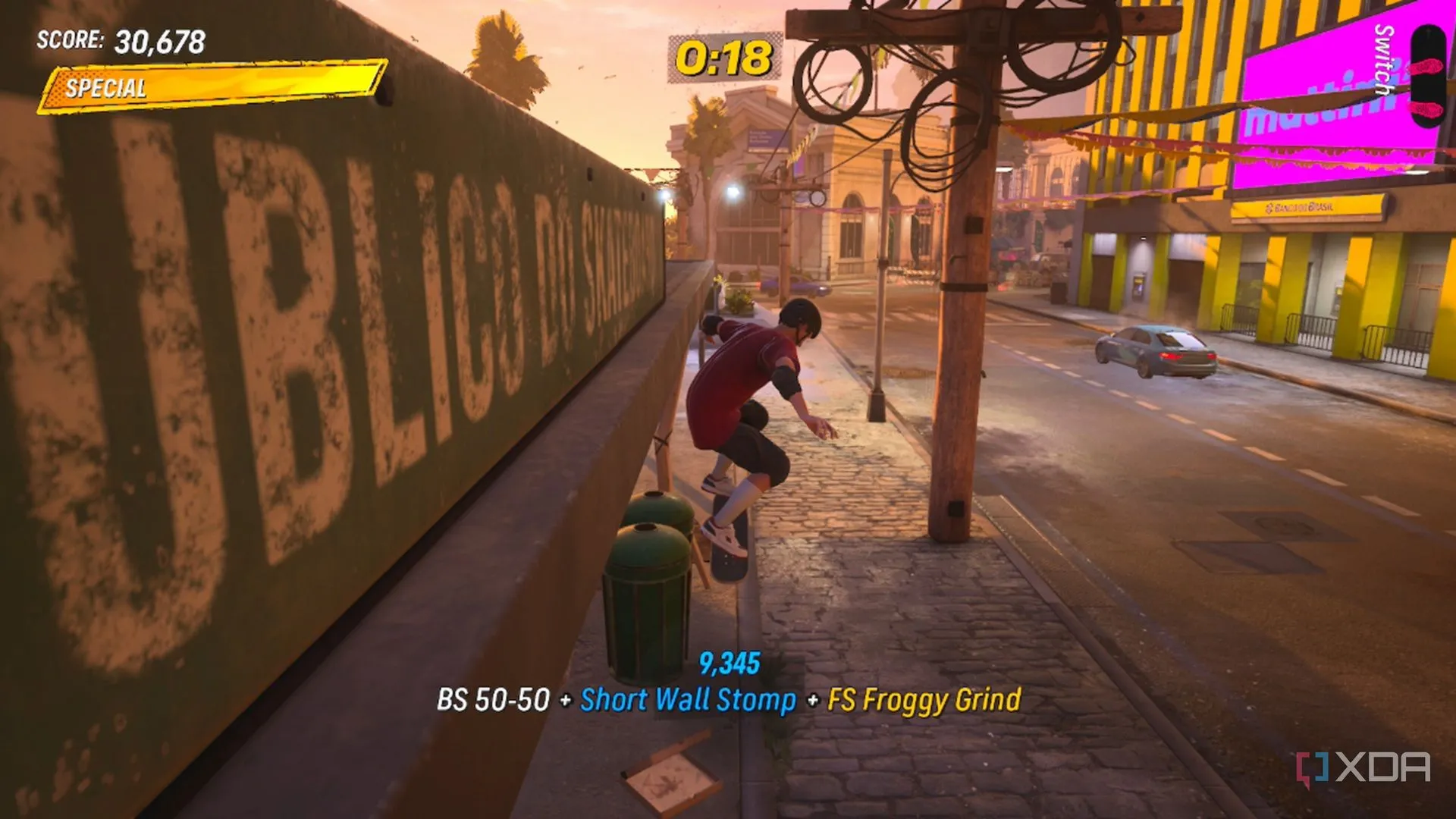 Tony Hawk đang thực hiện một chuỗi combo ngoạn mục trên ván trượt trong game, minh họa tiềm năng phát triển các chiêu thức và trải nghiệm chơi mới.