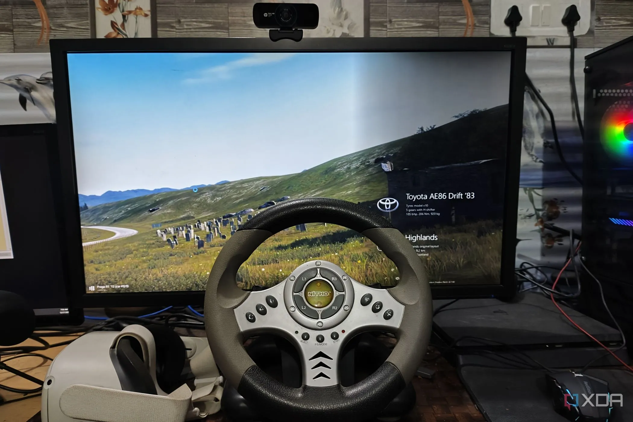 Trải nghiệm chơi game đua xe mô phỏng trên tai nghe VR Meta Quest (tương tự Quest 3S)