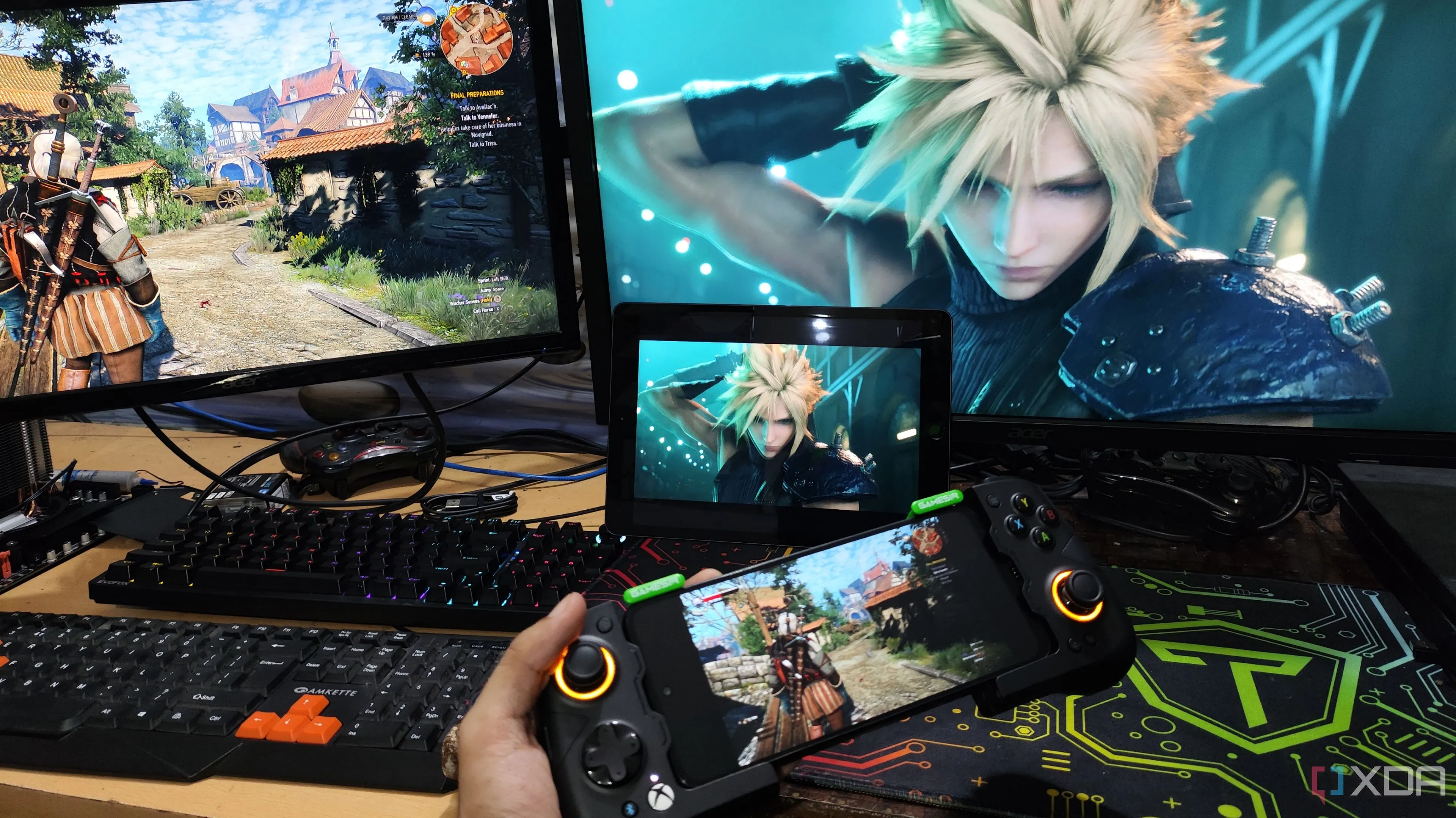 Trải nghiệm stream game (The Witcher 3 và Final Fantasy VII Remake) từ PC mạnh sang thiết bị di động (Poco M6 Pro, iPad) qua Parsec và Moonlight/Sunshine