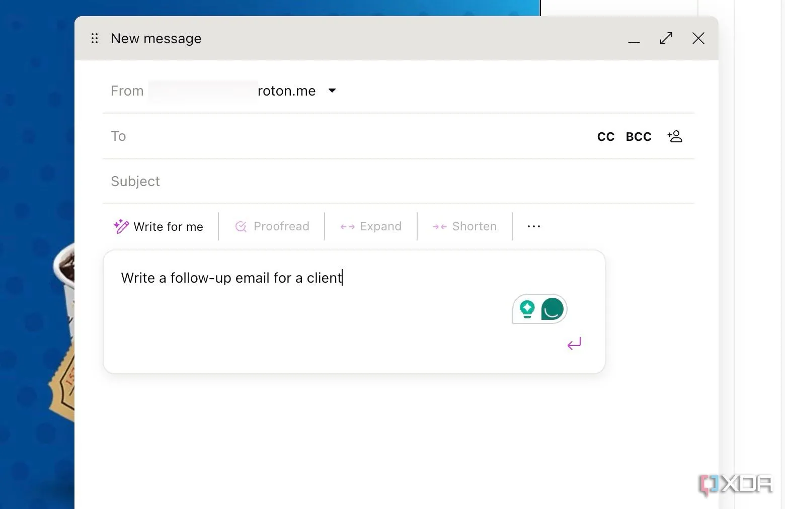 Trợ lý viết AI Proton Scribe đang hoạt động trên giao diện Proton Mail, hỗ trợ tạo nội dung hiệu quả.