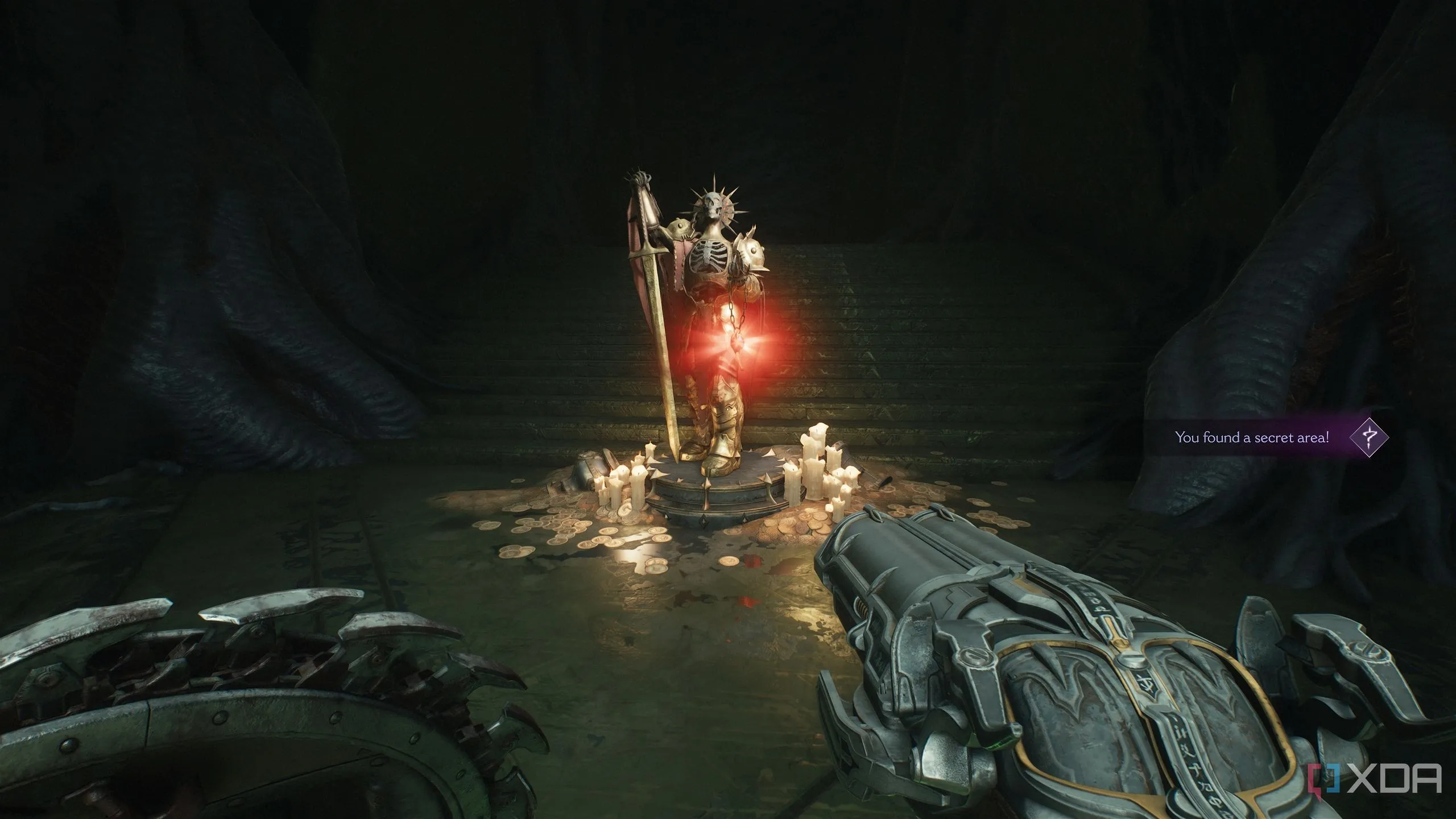 Tượng Hồng ngọc đỏ và khu vực bí mật 1 trong Chương 16 của Doom: The Dark Ages