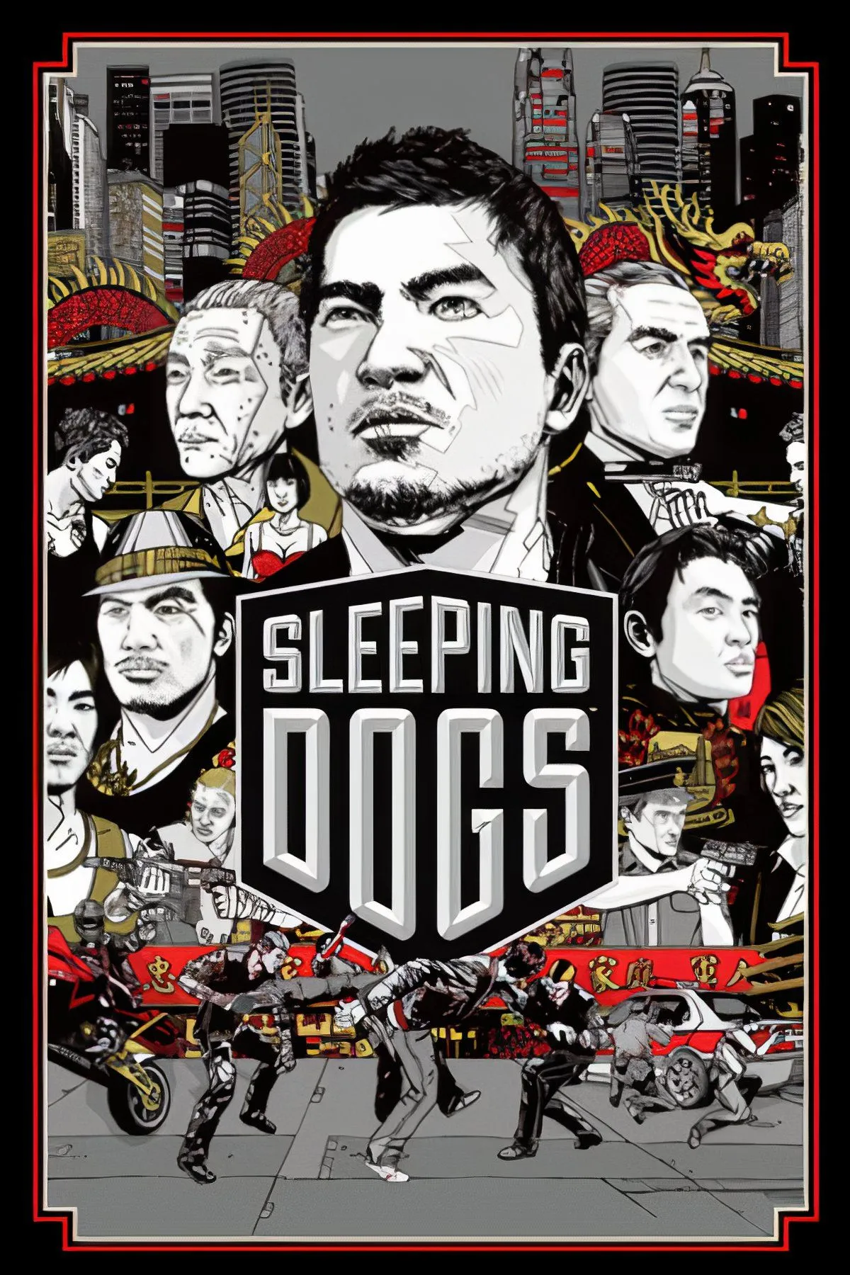 Wei Shen, nhân vật chính của Sleeping Dogs, trong một cảnh hành động