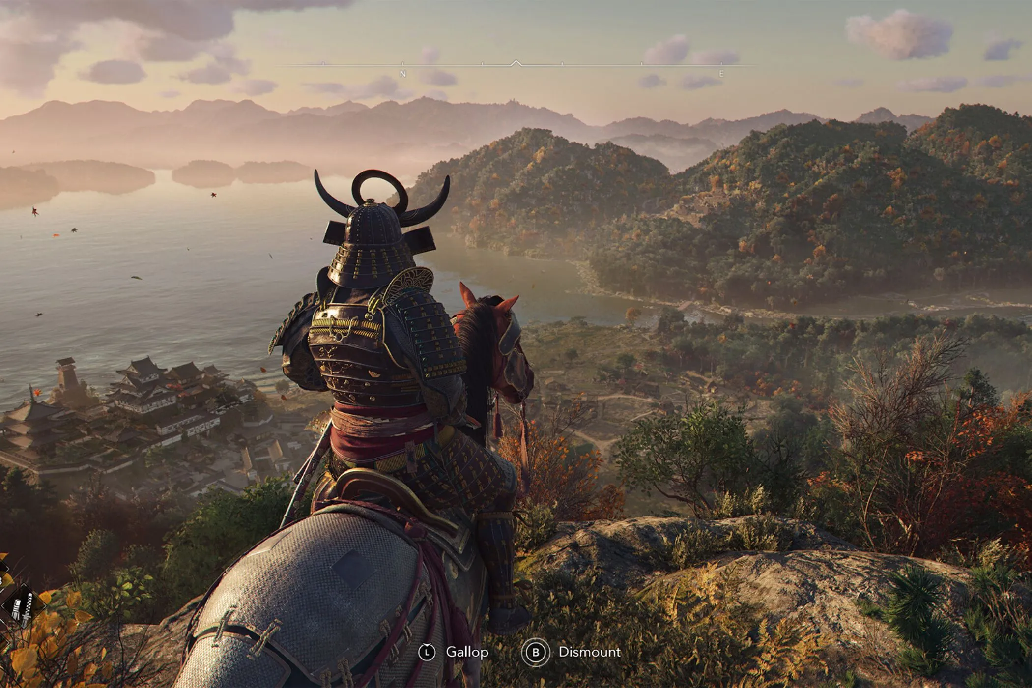 Yasuke cưỡi ngựa trong Assassin's Creed Shadows