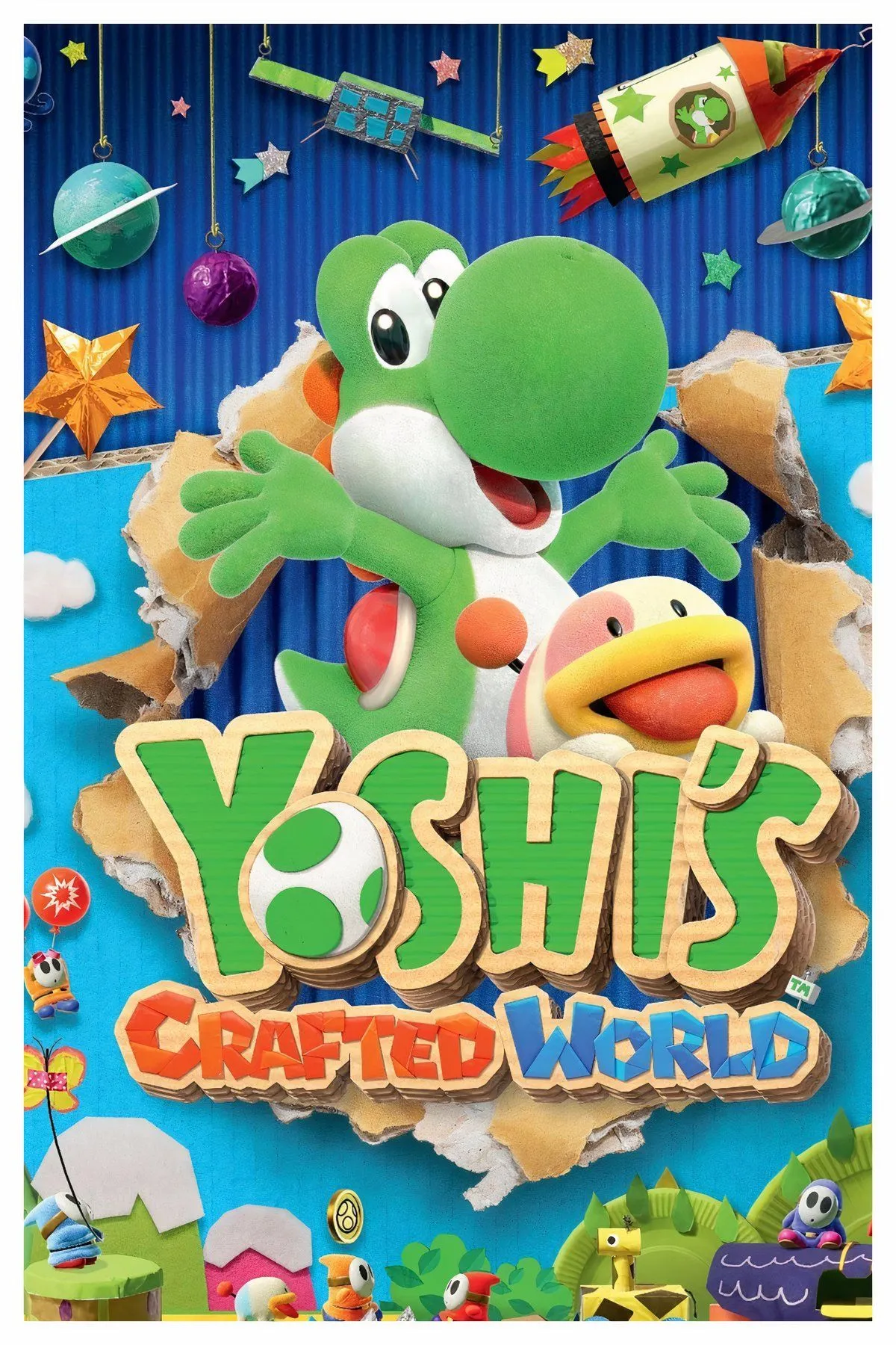 Yoshi đi qua thế giới thủ công trong Yoshi’s Crafted World với các yếu tố được làm từ giấy, vải và bìa cứng